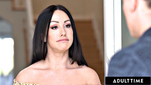 ADULT TIME - Pregnant MILF Jennifer White Begs Neighbor To Fuck Her While Husband Is Away