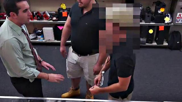 Hairy customer gets her anal hole drilled in a wild 3some bareback