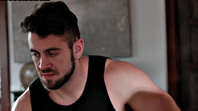 Deepthroating taboo stud bareback fucked in anal