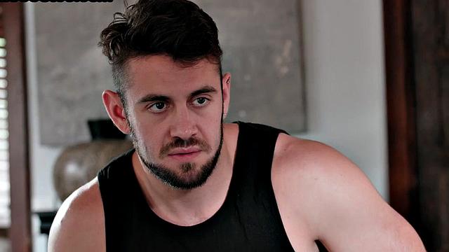 Deepthroating taboo stud bareback fucked in anal