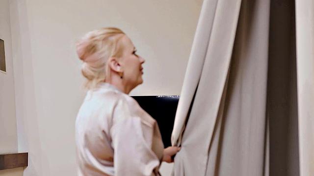 VIP4K. Perv sneaks into teacher's apartment and they have sex