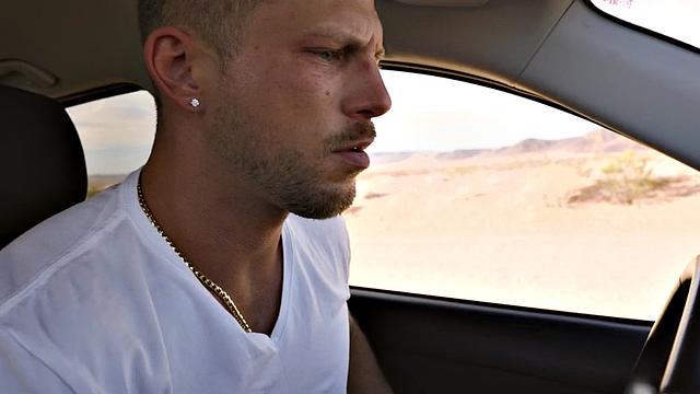 Man fucks cowboy ass outdoors in desert until cum