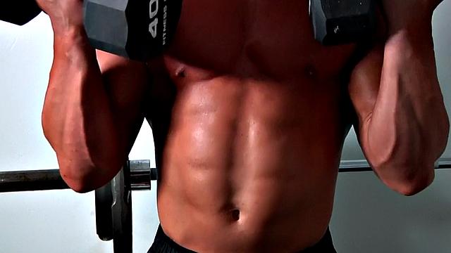 Muscled gym stud fucked in the locker room by cocksucking boyfriend