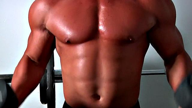 Muscled gym stud fucked in the locker room by cocksucking boyfriend