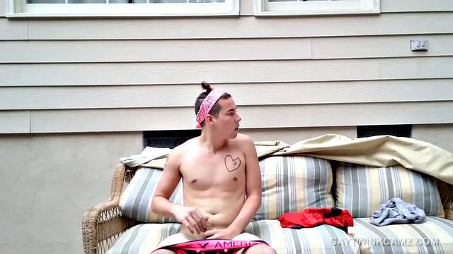 Amateur Cole Stroking in the Sunlight