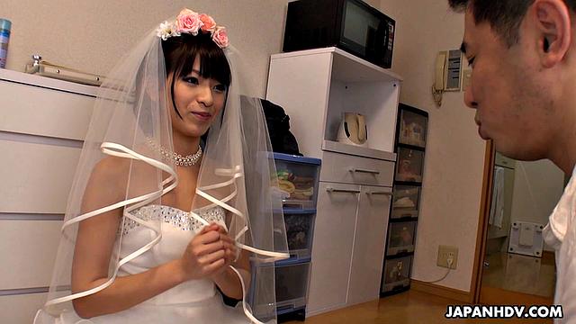 Ruri Narumiya rides, sucks, and washes a cock for a prize