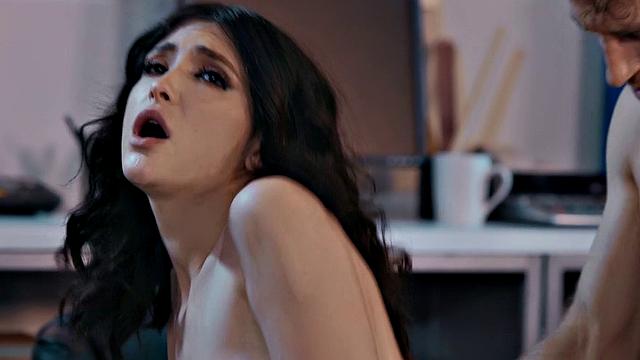 Episode 5: Brunette gets a wild ride in heels and lingerie, giving a handjob, blowjob, and cowgirl to a lucky guy