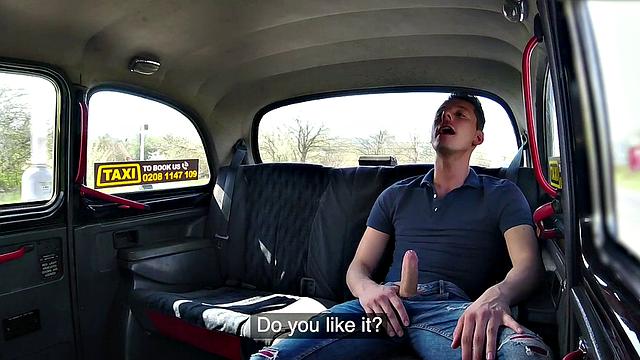 A pierced driver get a surprise from a lucky stud