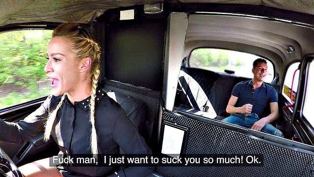 A pierced driver get a surprise from a lucky stud