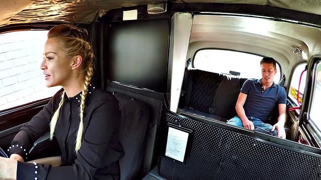 A pierced driver get a surprise from a lucky stud