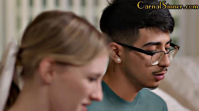 bushy babe fucked by lucky guy