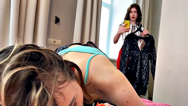 21yo amateur anal deepthroat sluts fucked in POV 3way