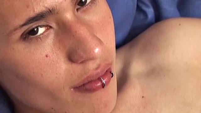 We enjoy a brief outing with cute boy Juan Carlos, before returning to his room where he strips naked on the bed and starts stroking that uncut cock of his.