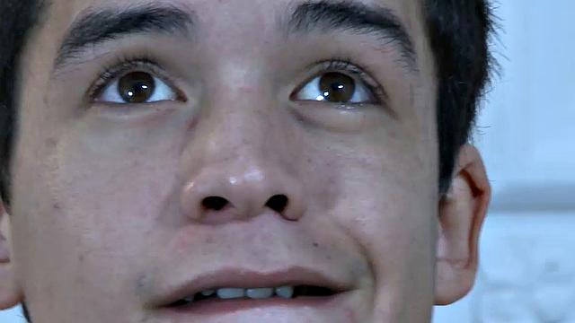 Cute young twink Joel is home playing video games while he waits for his sexy daddy to get home. Mitch arrives and oh boy is he horny.