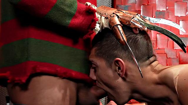 BDSM DILF toys ass of submissive twink in mesmerizing session