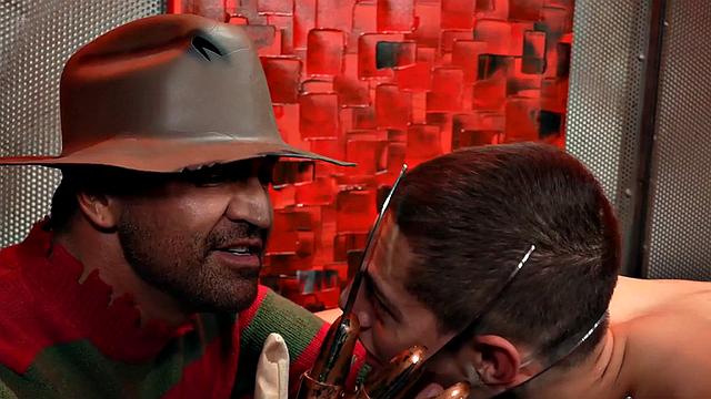 BDSM DILF toys ass of submissive twink in mesmerizing session