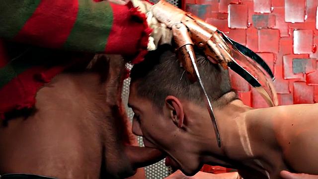 BDSM DILF toys ass of submissive twink in mesmerizing session