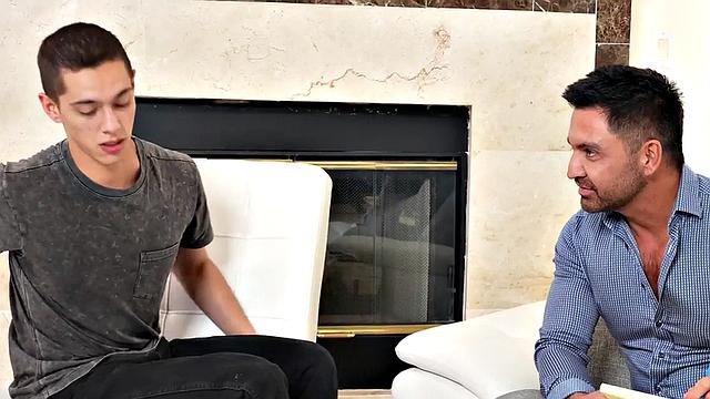 BDSM DILF toys ass of submissive twink in mesmerizing session