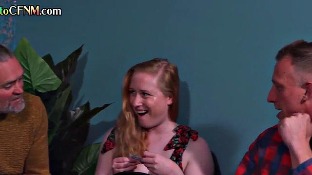 CFNM voyeurs watch babe fucked in other room