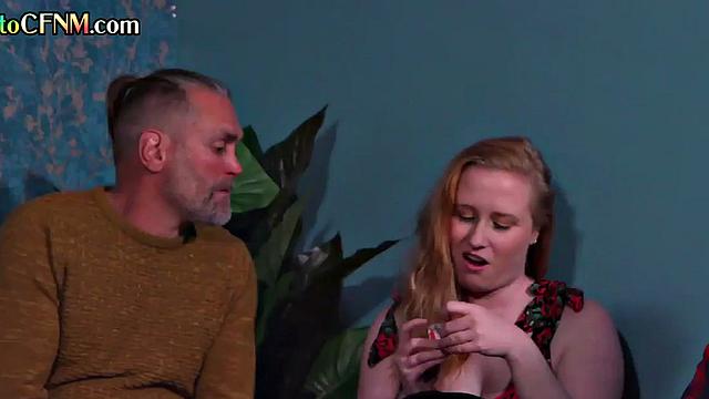 CFNM voyeurs watch babe fucked in other room