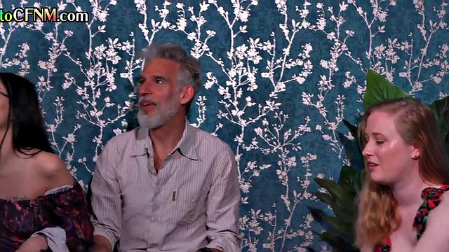 CFNM voyeurs watch babe fucked in other room