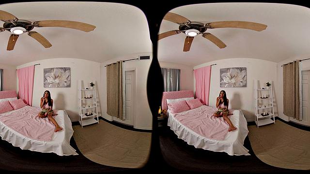 FORBVR - You Caught Your Nerdy Stepdaughter Masturbating And She Asks To Finish The Job