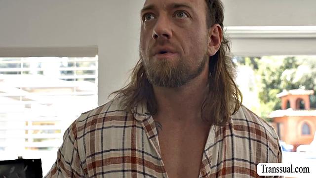 Two carpenters fuck my ass in a tiny hole