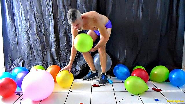 Richard Lennox with Huge Cock and Balloons