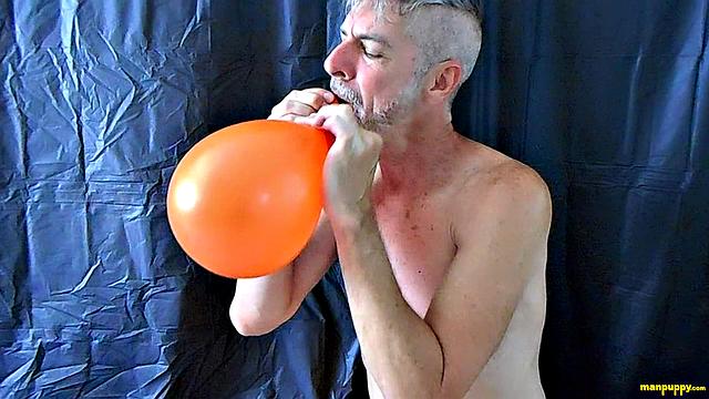 Richard Lennox with Huge Cock and Balloons