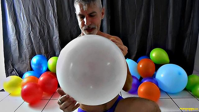 Richard Lennox with Huge Cock and Balloons