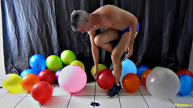 Richard Lennox with Huge Cock and Balloons