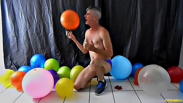 Richard Lennox with Huge Cock and Balloons