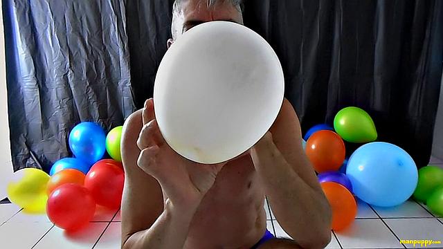 Richard Lennox with Huge Cock and Balloons