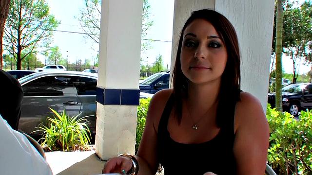 Tattooed babe slides to the side while getting her tight pussy pounded in lingerie and reverse cowgirl