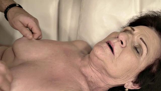 Plumper granny knows how to please cock with her hairy pussy