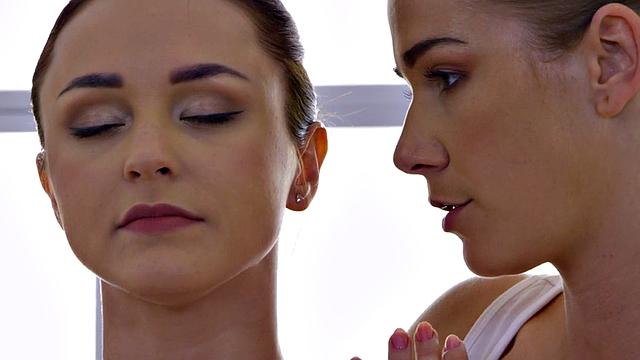 Sensual oily lesbian massage with oral pleasures