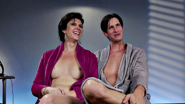 Smalltitted transgender fucks guy's ass in missionary