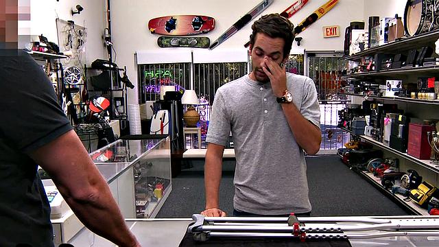 Real customer assriding store owner