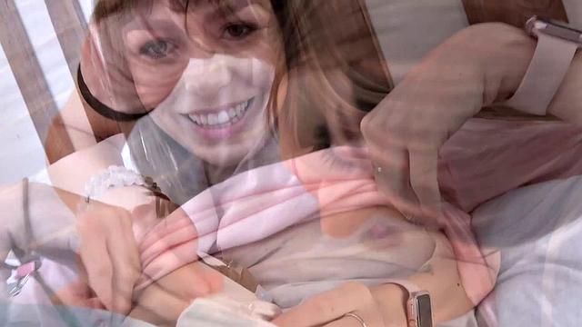 My stepsister gave me my first fuck in a thong and trimmed pussy