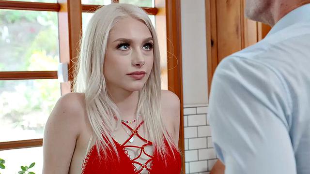 Scarlett Hampton fucks dad's friend to get Spain trip paid