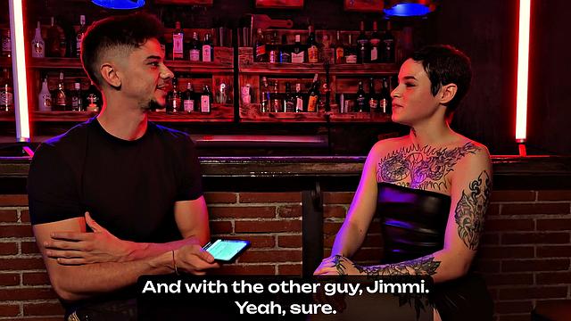 Saba, puny ash-blonde with short hair, likes tough BDSM with strangers, spurting and fellatios - uber-sexy XXX porn!