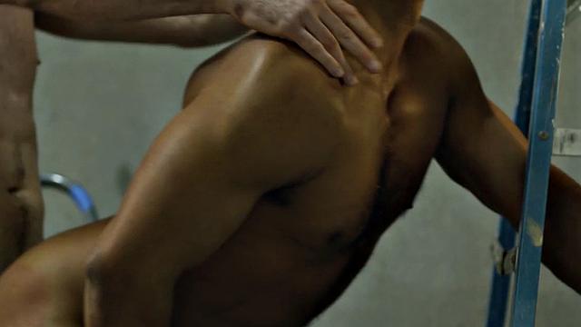 Black jock secretly fucked by stepcousin on work