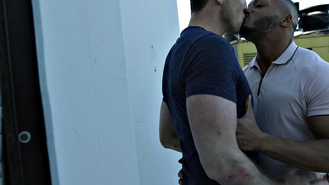 Black jock secretly fucked by stepcousin on work