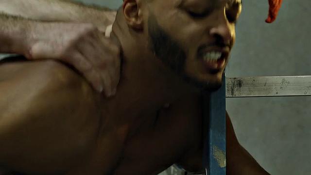 Black jock secretly fucked by stepcousin on work
