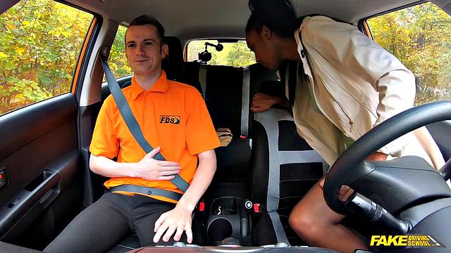 Ebony Gets Stuck In The Seat