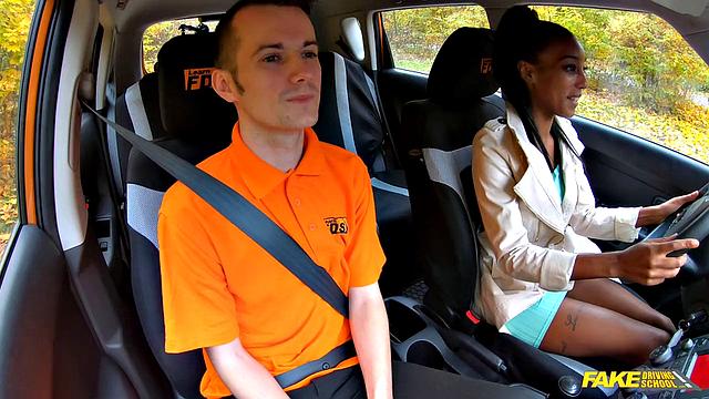 Ebony Gets Stuck In The Seat