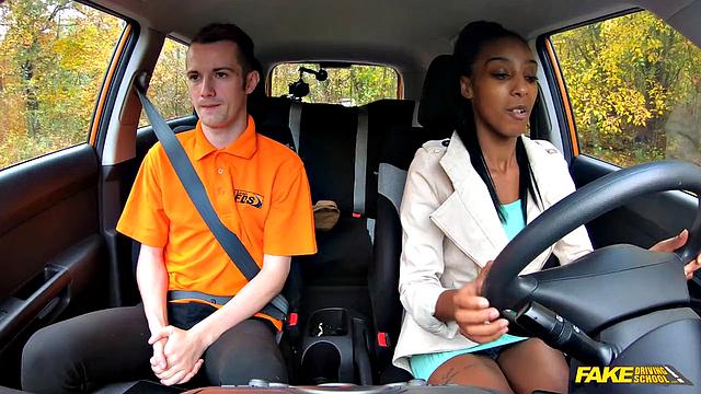 Ebony Gets Stuck In The Seat