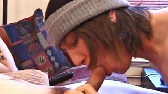 Daniel is back, and he's with Marshall, who enjoys sucking off straight boys. When Daniel pulls out his semi hard cock, Marshall checks it out.