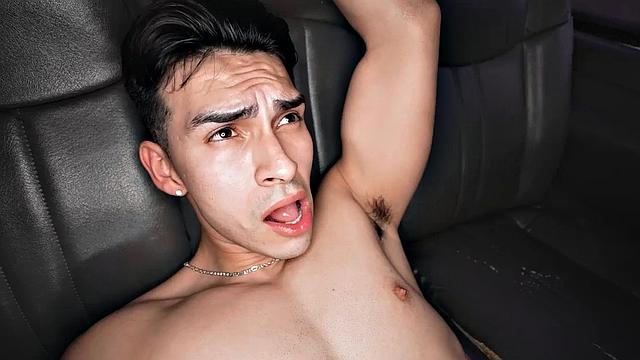 Picked up jock with tattoos fucks gay in bus till cum