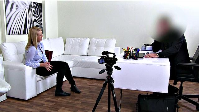 Kinky blonde eager to get naked & fuck in various positions on camera